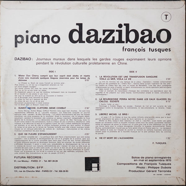 François Tusques ‎– Piano Dazibao (LP)